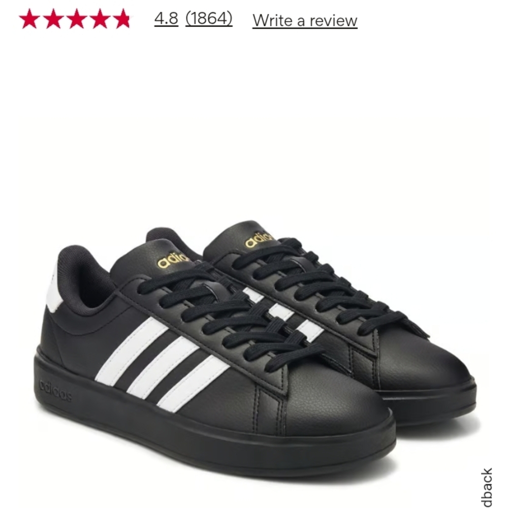 adidas Women's Black Grand Court Sz7